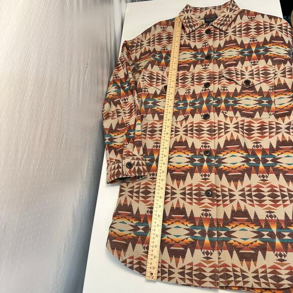 Pendleton Womens M Oversized Doublesoft Shirt Jacket Aztec Southwestern Boho - Picture 10 of 12